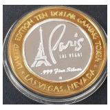 PARIS LV - .999 FINE SILVER GAMING TOKEN (551 A9)