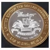 FLAMINGO - .999 FINE SILVER GAMING TOKEN (551 B10)