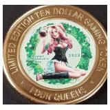 FOUR QUEENS .999 SILVER GAMING TOKEN (658 AI)