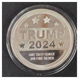 DONALD TRUMP 1oz .999 SILVER ROUND  (350 E)