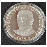 DONALD TRUMP 1oz .999 SILVER ROUND  (350 AE)