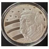 DONALD TRUMP 1oz .999 SILVER ROUND  (350 BQ)