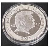 DONALD TRUMP 1oz .999 SILVER ROUND  (350 AR)