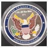 JERUSALEM 1oz .999 SILVER ROUND  (350 CR)