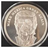 DONALD TRUMP 1oz .999 SILVER ROUND  (350 Q)