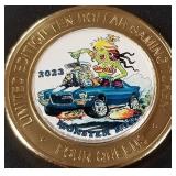 FOUR QUEENS $10 .999 SILVER GAMING TOKEN (658  AC)