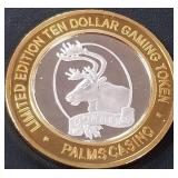 PALMS - .999 FINE SILVER GAMING TOKEN (551 A30)