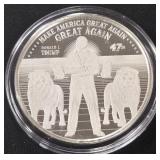 DONALD TRUMP 1oz .999 SILVER ROUND  (350 DP)