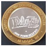 PLAZA - .999 FINE SILVER GAMING TOKEN (551 B46)