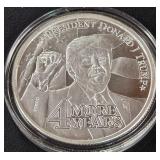 DONALD TRUMP 1oz .999 SILVER ROUND  (350 BP)