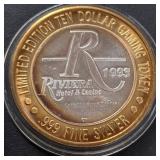 LIMITED EDITION $10 .999 SILVER TOKEN (551 B93)