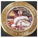 FOUR QUEENS .999 SILVER GAMING TOKEN (658 AL)