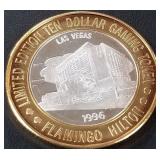 FLAMINGO - .999 FINE SILVER GAMING TOKEN (551 B13)