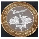 FLAMINGO - .999 FINE SILVER GAMING TOKEN (551 B7)
