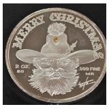 TWO OZ  .999 FINE SILVER COIN (841 Q)