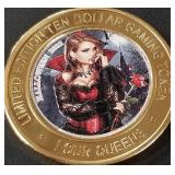 FOUR QUEENS .999 SILVER GAMING TOKEN (658 AH)