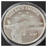 DONALD TRUMP 1oz .999 SILVER ROUND  (350 EH)