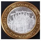 FLAMINGO - .999 FINE SILVER GAMING TOKEN (551 B1)