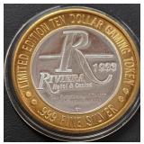 LIMITED EDITION $10 .999 SILVER TOKEN (551 B92)