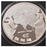 DONALD TRUMP 1oz .999 SILVER ROUND  (350 CV)