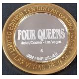 FOUR QUEENS .999 SILVER TOKEN (551 C37)