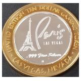 PARIS LV - .999 FINE SILVER GAMING TOKEN (551 A2)