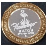 FLAMINGO - .999 FINE SILVER GAMING TOKEN (551 B6)
