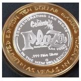 PLAZA - .999 FINE SILVER GAMING TOKEN (551 B30)