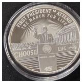 DONALD TRUMP 1oz .999 SILVER ROUND  (350 DJ)
