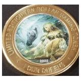 FOUR QUEENS .999 SILVER GAMING TOKEN (658 AM)