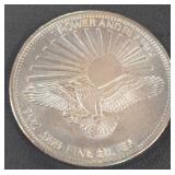 1oz .999 FINE SILVER COIN (814 D)