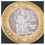 SILVER CITY .999 FINE SILVER GAMING TOKEN (551 A68