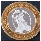 PALMS - .999 FINE SILVER GAMING TOKEN (551 A34)