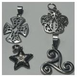 STERLING SILVER CHARMS 8.9 GRS
