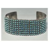 APRIL HALOO ZUNI STERLING SILVER TURQUOISE CUFF