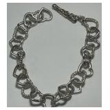 D. YURMAN STERLING SILVER HEART BRACELET 17.5 GRS