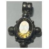 STERLING SILVER CITRINE PENDANT5 GRS