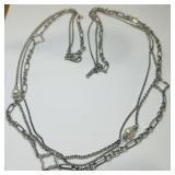 D. YURMAN MULTI-ROW PEARL/DIAMOIND NECKLACE