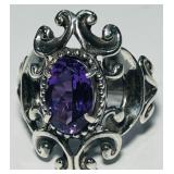 CAROLYN POLLACK STERLING SILVER AMETHYST RING