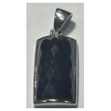 STERLING SILVER SILPADA ONYX PENDANT6.8 GRS