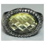 D. YURMAN LEMON QUARTZ OVAL RING