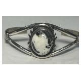 STERLING SILVER WHITE BUFFALO STONE 21.2 GRS