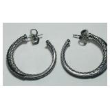 D. YURMAN 14K S.S HOOP EARRINGS 11.35 GRS