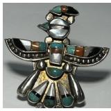 STERLING SILVER VINTAGE ZUNI RING 12.4 GR