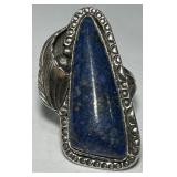 STERLING SILVER LAPIS RING 8.60 GRS