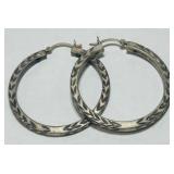 STERLING SILVER D/C  EARRINGS 6.20GRS