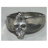 STERLING SILVER CZ RING 4.10GRS