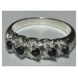 STERLING SILVER GEMSTONE RING 3.90GRS