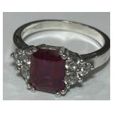 STERLING SILVER GEMSTONE RING 3.60GRS