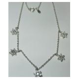 STERLING SILVER 18INCH CZ NECKLACE 5.00GRS